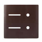 Placa p/ 2 Interruptores + 2 Furos 4x4 - Novara Marrom Fosco